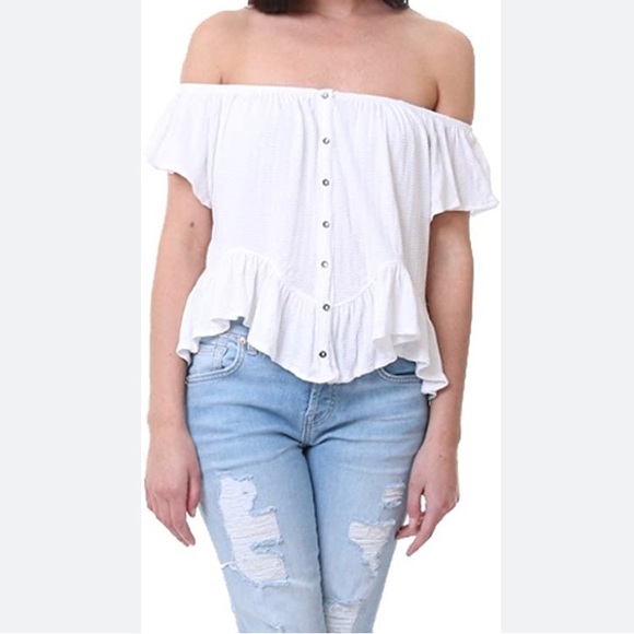 Free People Wee The Free Mint Julep Top-White - Picture 2 of 12
